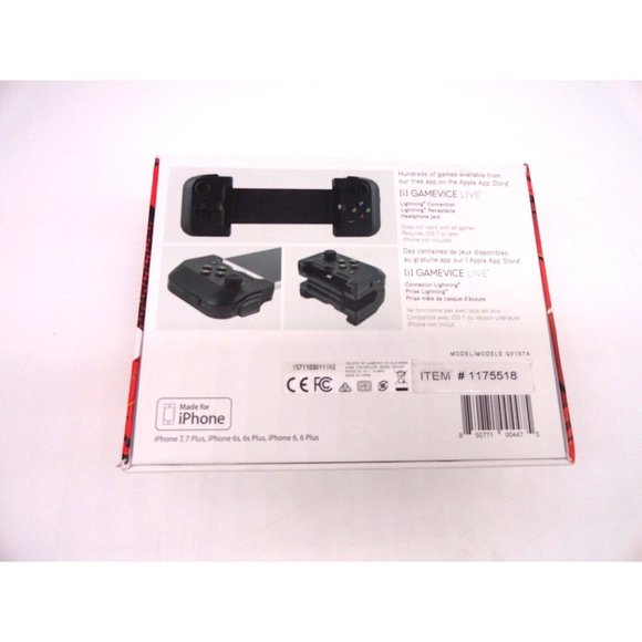 Gamevice Attachable Controller for Apple iPhone 6 - 7plus- Black- Model GV157A - Picture 4 of 4
